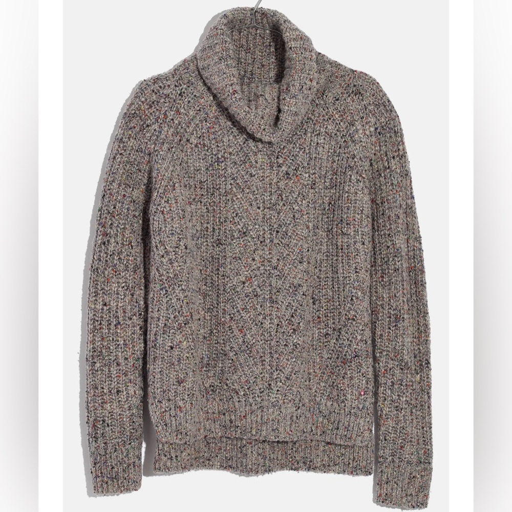 Madewell Colorfleck Ribbed Turtleneck Sweater